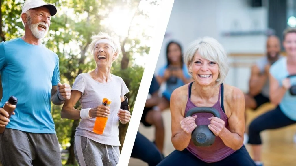 seniors staying active and strong with kettlebell training